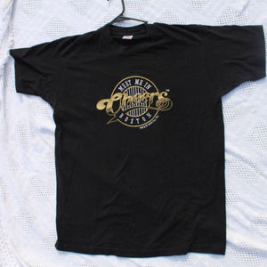 Vintage 1994 Cheers Fruit of the Loom T-shirt black gold stitched!